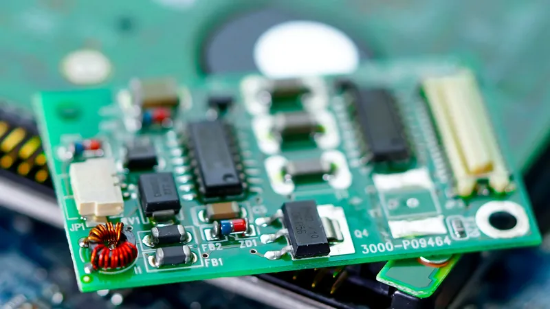 Circuit board close up