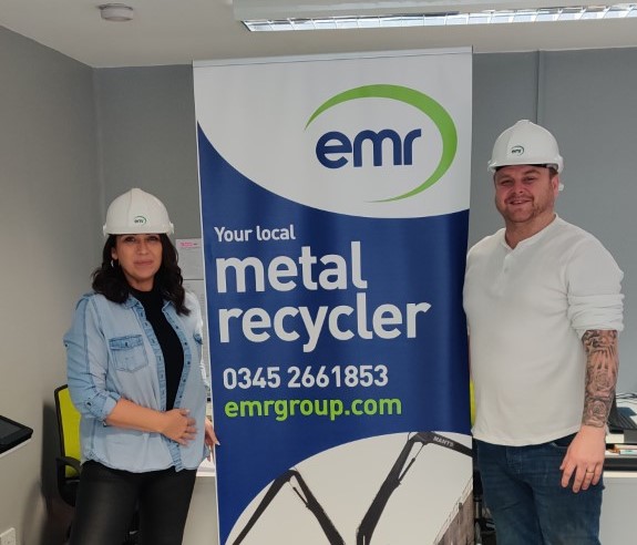 Nick Bayley, Operations Manager at EMR Birmingham, meets with Sian from St Basils