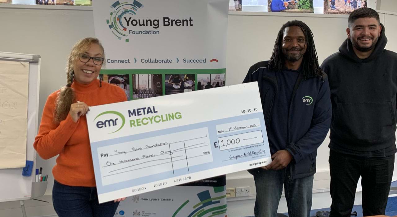 EMR Neasden donation to The Young Brent Foundation 