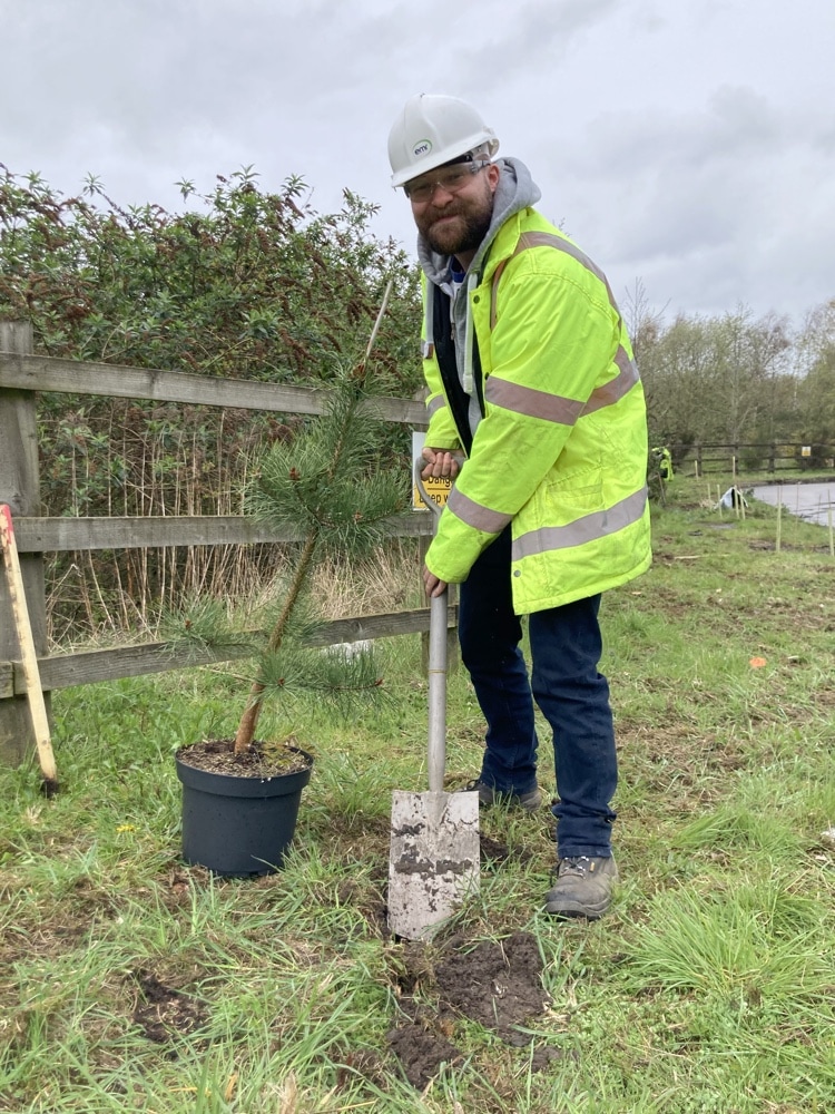 Planting tree in Oldbury