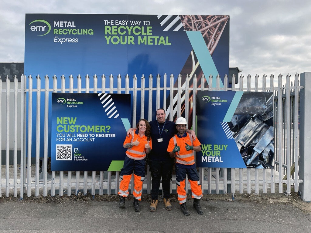 EMR Express Barking team outside the recycling site