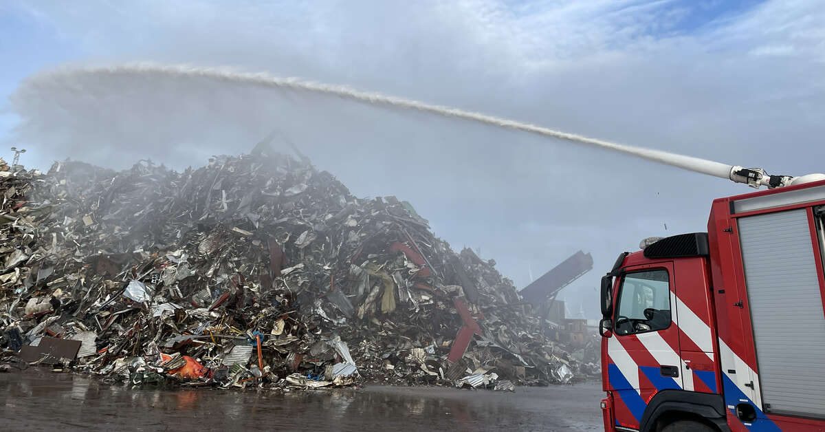 Brandoefening bij EMR Amsterdam