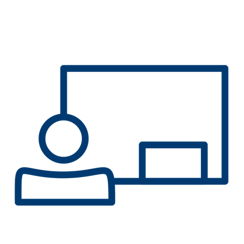 Person at desk icon