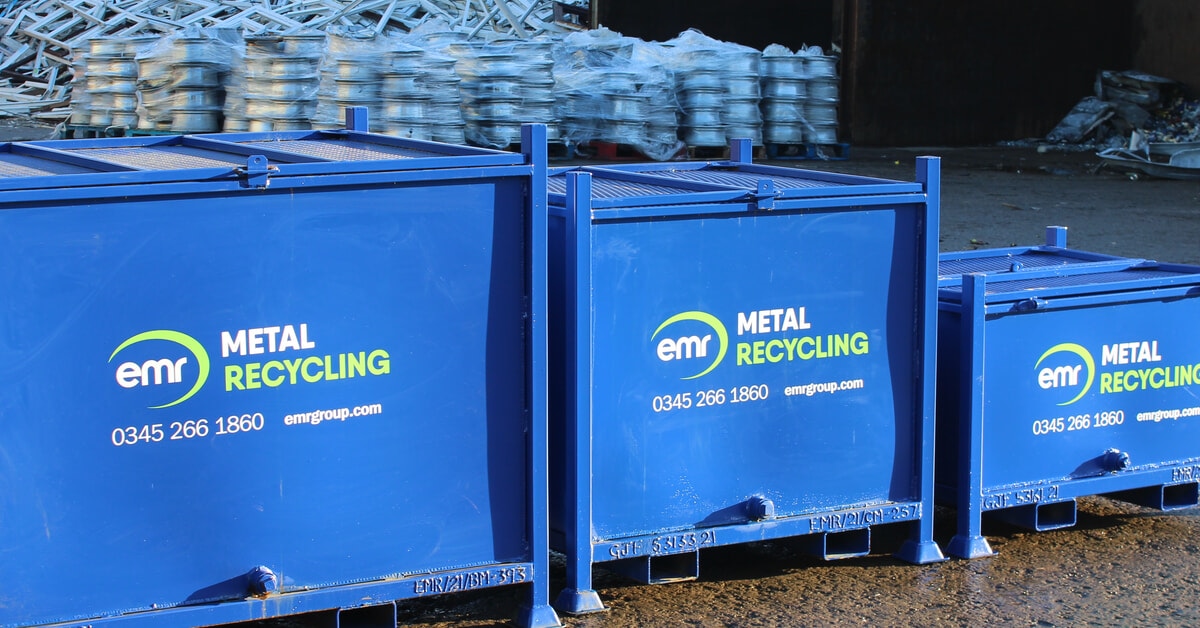 Metal recycling bins