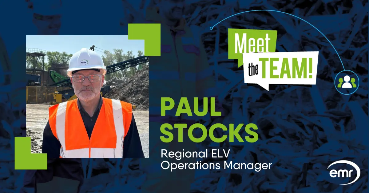 Paul Stocks wearing a hard hat and smiling at the camera.