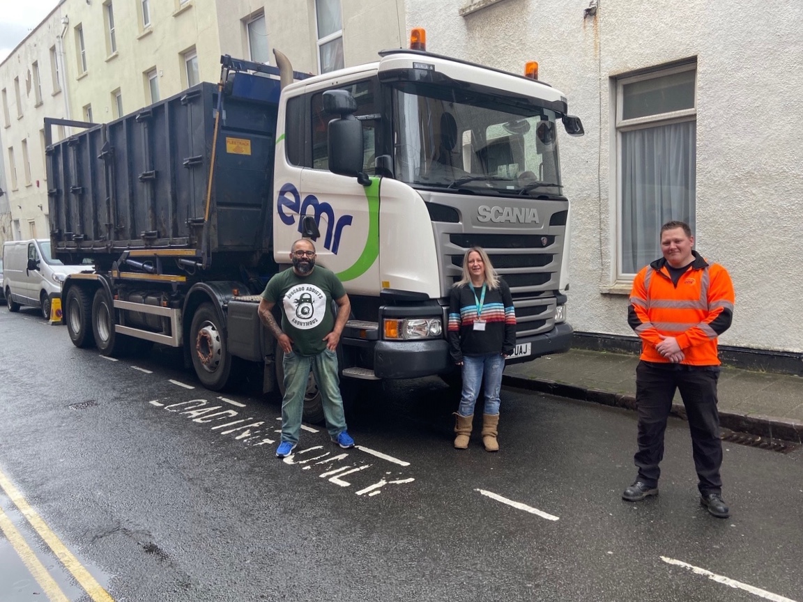 EMR Lorry for transporting food to families